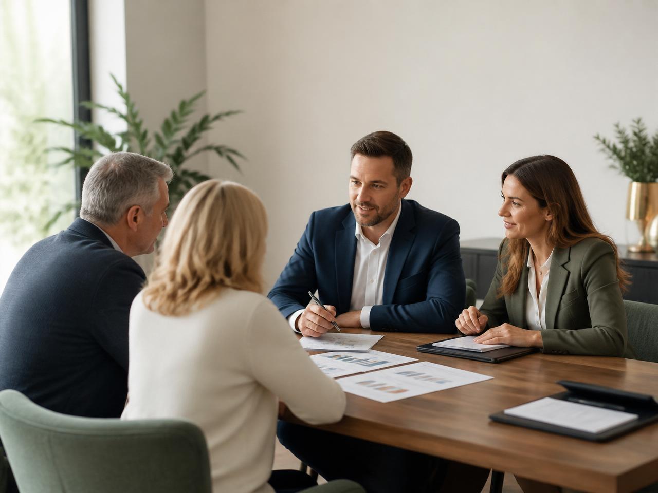 Cannon Tax & Accounting advisors meeting with clients